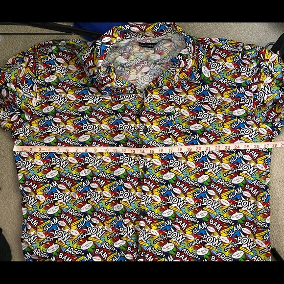 Robots In Orbit Vintage Art Button Up Shirt 3XL - Picture 5 of 5